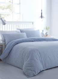 Pottery barn truman stripe king duvet cover blue white striped ticking fabric. Blue Ticking Stripe Bedding Set Essentials Bedding Sets Bedding For The Home Bhs