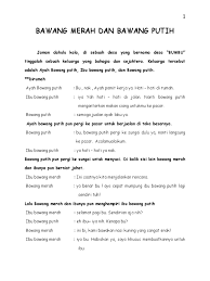 Check spelling or type a new query. Teks Cerita Bawang Putih Bawang Merah Berbagai Teks Penting