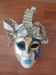 Vintage Venetian Mask, Carnival Mask, Halloween Mask