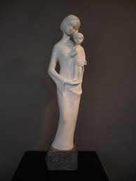 Over $112.3 million usd sent to artisans so far! Large Modern Stone Sculpture Of Mary With Jesus On Granite Catawiki