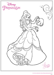 Ausmalbilder Belle 01 Ausmalbilder Disney Malvorlagen Ausmalbilder Prinzessin