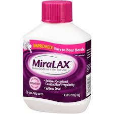 Miralax Polyethylene Glycol 3350 Powder Laxative 17 9 Oz 30 Dose