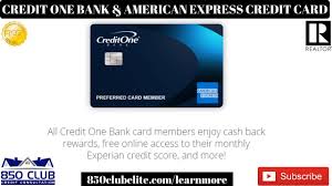 Citi® / aadvantage® american express® cards: Credit One Bank American Express Merge To Make A Credit Card Amex 2020 Youtube