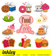 Food And Snacks Clipart Cute Food And Drinks Clip Art Free Etsy Cute Food Snack Clipart Clip Art