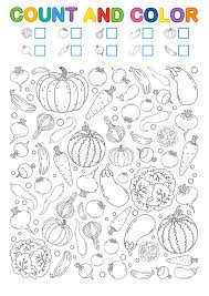 If you liked vegetable coloring pages for preschoolers, toddlers then please share it among your friends. Coloring Book Page Count And Color Printable Worksheet For Kindergarten And Preschool Exercises For Study Numbers Bright Veget Stock Vector Illustration Of Cabbage Learn 124319215