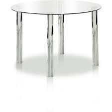 Buy chrome round glass table and get the best deals at the lowest prices on ebay! Anestonglass Top Chrome Leg Round Dining Table Chrome Homes Inside Out Target