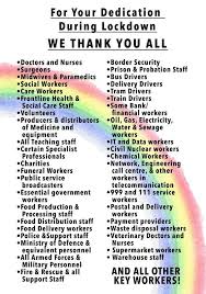 Thank You Key Workers Thank You Nhs 2020 Lockdown List Of Keyworkers In 2020 Nhs Worker School Murals