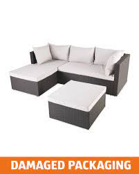 Rattan Effect Anthracite Corner Sofa 2020 Aldi Uk