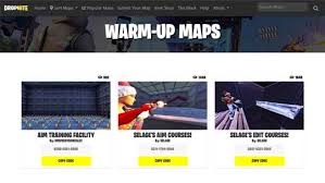 We've got codes for each of the courses, and we'll be updating this list. Fortnite Warm Up Maps Fortnite Creative Codes Dropnite Com