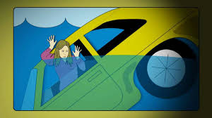 escape a car sinking in deep water