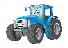 Fabriquer un tableau de papillons voletants avec des. Tracteur De Dessin Anime Bleu Banque D Images Et Photos Libres De Droits Image 85878345