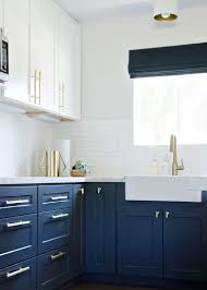 20 Budget Friendly Ways To Refresh Your Home At Home With Zan Modern Kitchen Remodel Blue Kitchen Cupboards Navy Kitchen Cabinets