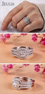 Check This Out From Jeulia Jeulia 3pc Halo Sterling Silver Ring Set Wedding Rings For Women Sterling Silver Rings Set Sterling Silver Wedding Rings Sets