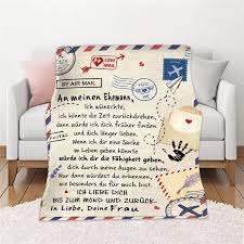 Envelope Home Letter Design Blanket An Meinen Ehemann To My Husband Soft  Warm Plush Throw Blankets For Beds Sofa Quilt Nap Cover| | - AliExpress