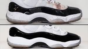 Air Jordan 11 Concord How To Deep Clean Stained White Mesh Youtube