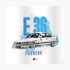 Bmw e36 hellrot red cabrio. Poster E36 Redbubble