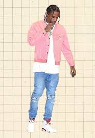 Outfit Of The Day Travis Scott Pink Denim Jacket Supreme Tee Ootd Asos Pink Jacket Outfit Travis Scott Fashion Travis Scott Outfits