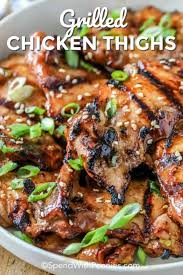 This Grilled Chicken Thigh Recipe Is Quick And Easy Once Marinated In The Asian Honey Mar Grilled Chicken Thighs Chicken Thigh Recipes Grilled Chicken Recipes