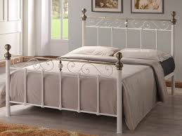 For something versatile that works in all modern, contemporary and vintage aesthetics, our metal bed frames are incredibly durable and undeniably stylish. Cream Metal Bed Frame With Antique Brass 4ft 6 Double Omeros Bed