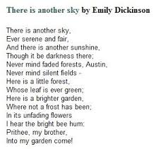There Is Another Sky Poem By Emily Dickinson Emily Dickinson Emily Dickinson Poems Poems