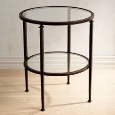 Lincoln Tempered Glass Top Round End Table Pier 1 Imports Glass Top End Tables Coffee Table Drum Coffee Table