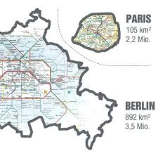Maybe you would like to learn more about one of these? Berlin Paris Transit Maps Real Size Comparision 2011 Robert Aehnelt Kartographie Bvg Berlin Schlauberger