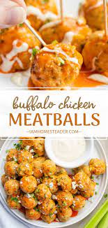Buffalo Chicken Meatballs Recipe Chicken Appetizers Ground Chicken Recipes Buffalo Chicken Meatballs