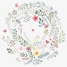 Couronne Dessin Fleur Dessin Floral Illustration Effet Aquarelle