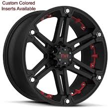Black And Red Truck Rims 20 Inch Bb Wheels Is Your 1 Source For Tuff T01 Wheels And Rims Online Guaranteed Best Discount Prices Online Call Us 3 Wheel Rims Black Wheels Black Chrome Wheels