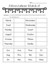 I Created This Abbreviations Matching Activity Worksheet To Accompany My How To Memorize Things Contraction Worksheet Matching Worksheets