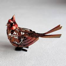 Brown Birds That Look Like Cardinals Red Cardinal Bird Metal Bird Figurine Tin Small Cardinal Bird Ornaments Brown Red Cardinal Small Craft Bird Wire Metal Birds Cardinal Birds Red Cardinal