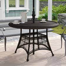 Discover the joys of eating in the open air with an outdoor dining table. Umbrella Hole Patio Tables You Ll Love In 2021 Wayfair