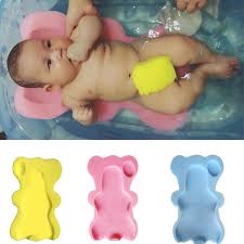 Blooming bath lotus baby bathing mat cushion flower yellow. Baby Foam Bath Support Sponge