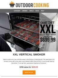 One of the problems with gas smokers is that the heat output can be limited by a factory who thinks they know best. Outdoorcooking Com New New New Camp Chef Xxl Pellet Smoker Milled