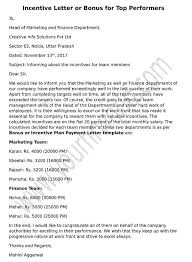 Employer contribution of epf, socso, and eis in malaysia. Incentive Letter Or Bonus For Top Performers Hr Letter Formats