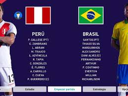 Descubre la plantilla de brasil : Pes 2021 Mira La Simulacion Del Partido De Peru Brasil En El Juego De Konami Qatar 2022 Seleccion Peruana Depor Play Depor