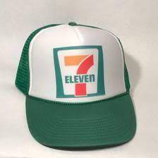 7 Eleven 7 11 Store Gas Station Trucker Hat Vintage Mesh Snapback Cap Gasoline Oil Advertising Globe Lid Slushy Hats Vintage Trucker Hat 7 11 Store