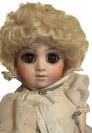 Gorgeous Valuable French BRU Repro Signed Porcelain Doll, Original Gown  Pristine