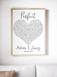 Best Selling Wedding Song Heart Print The Perfect Gift Mthdigitals In 2021 Song Lyric Print Lyric Prints Wedding Lyrics