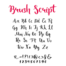 Are you interested in trying brush lettering? Brush Script With Lowercase And Uppercase Letters Stock Vector Illustration Of Marks Calligraphic 62518012