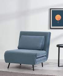 When it comes to your home, we believe you can have it all: Kahlo Single Seat Sofa Bed Arctic Blue Velvet Made Com