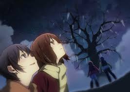 (boku dake ga inai machi) when tragedy is about to strike, satoru fujinuma finds himself sent back several minutes before the accident occurs. Hd Wallpaper Anime Erased Kayo Hinazuki Satoru Fujinuma Sky Tree Plant Wallpaper Flare