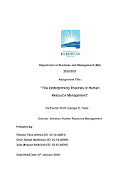 To study human resource management is to prepare oneself for managing and leading employees at various kinds of organizations. Pdf The Underpinning Theories Of Human Resource Management Course Advance Human Resource Management Prepared By