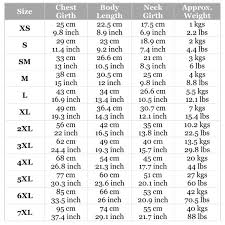 Puppy Angel Size Chart