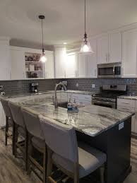 Modern Farmhouse Kitchen Remodel White Shaker Cabinets Gray Island Farmhouse Kitchen Remodel White Shaker Kitchen White Shaker Kitchen Cabinets