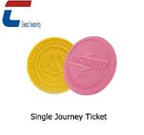 RFID tokens for metro trains