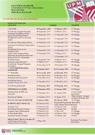 Kalendar akademik pusat pengajian diploma, space bagi semester ii. Kalender Akademik 2019 2020 Fakulti Pertanian