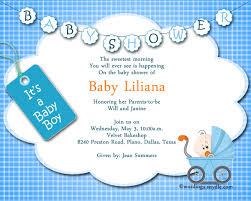 When creating your invitation for a little boy on the way, don't be afraid to embrace the traditional blue colors and themes. Baby Shower Party Invitation Wording Wordings And Messages