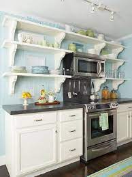 Over The Range Microwave And Open Shelving Kitchens Forum Gardenweb Small Cottage Kitchen Kitchen Design Open Kitchen Shelves
