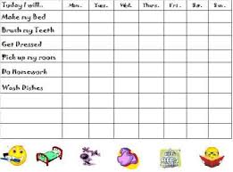 Free Chore Charts Chores List Behavior Chart